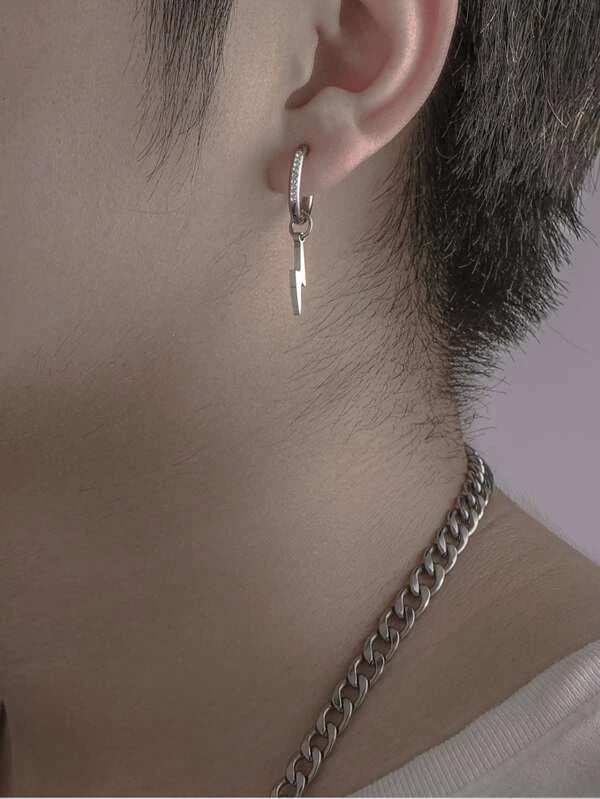 Men Cone Drop Earrings