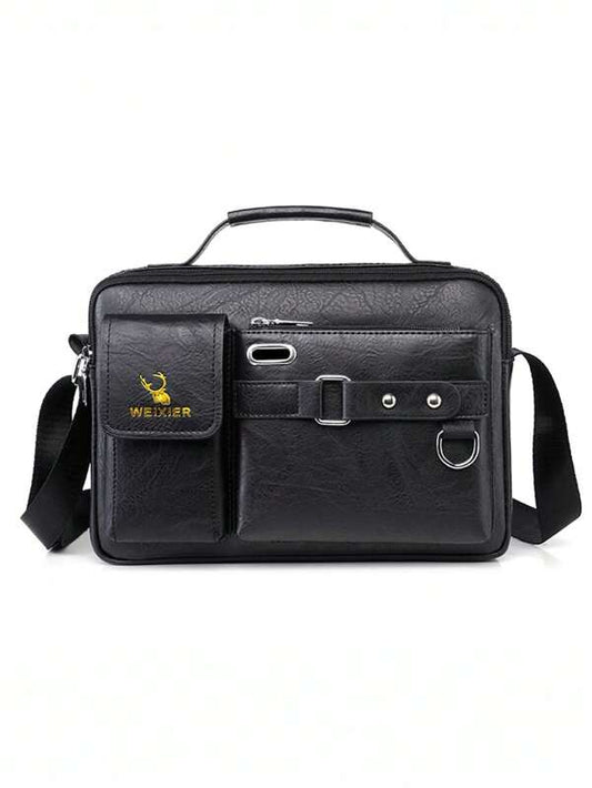 Men Crossbody Shoulder Bag Briefcase Laptop Large Capacity Retro Male Messenger Bag Handbag