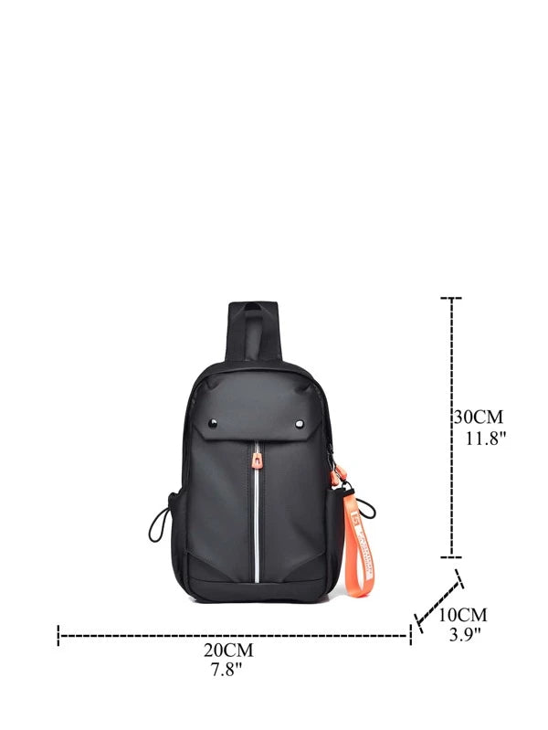 Chest bag for men and women, fashionable crossbody shoulder bag, outdoor casual small shoulder bag, men's Oxford cloth street trend sports backpack