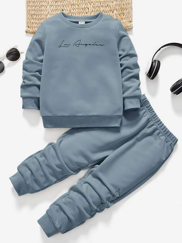 Toddler Boys Letter Graphic Pullover & Sweatpants