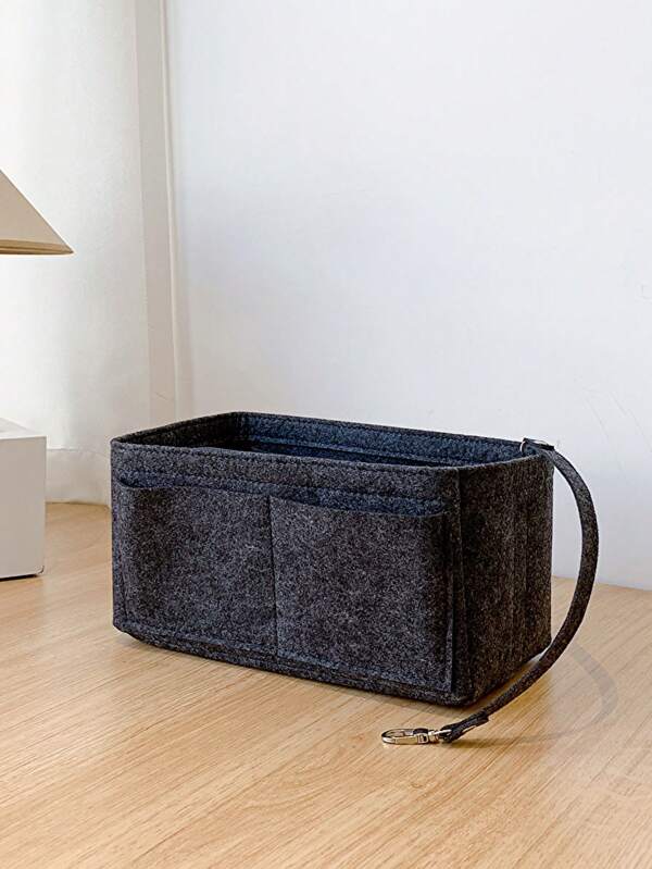 Double Layer Bag Insert Organizer Cosmetic Makeup Bag Zipper Organizer