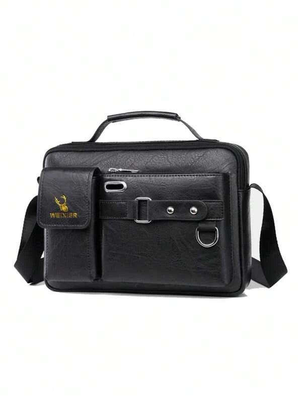 Men Crossbody Shoulder Bag Briefcase Laptop Large Capacity Retro Male Messenger Bag Handbag