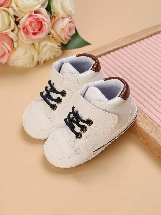 Baby Contrast Panel Hook-and-loop Fastener Boots