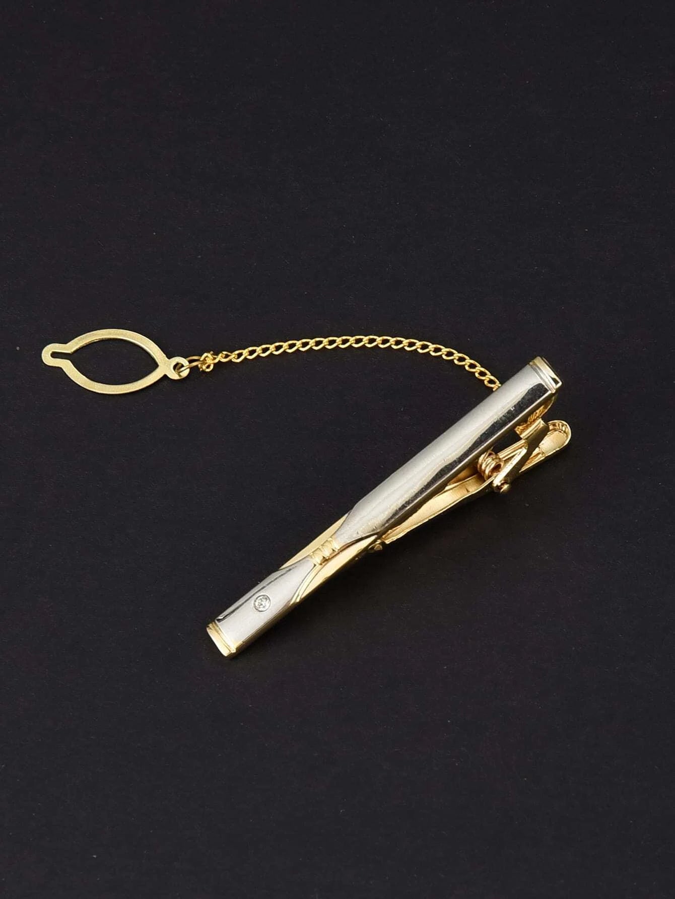 Men Geometric Charm Tie Clip