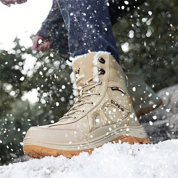1 Pair Men's High-top Outdoor Sports Shoes Boots, Winter Desert Boots, Snow Boots, Mountain Climbing Shoes, Thickened High-top Training Boots, Boots