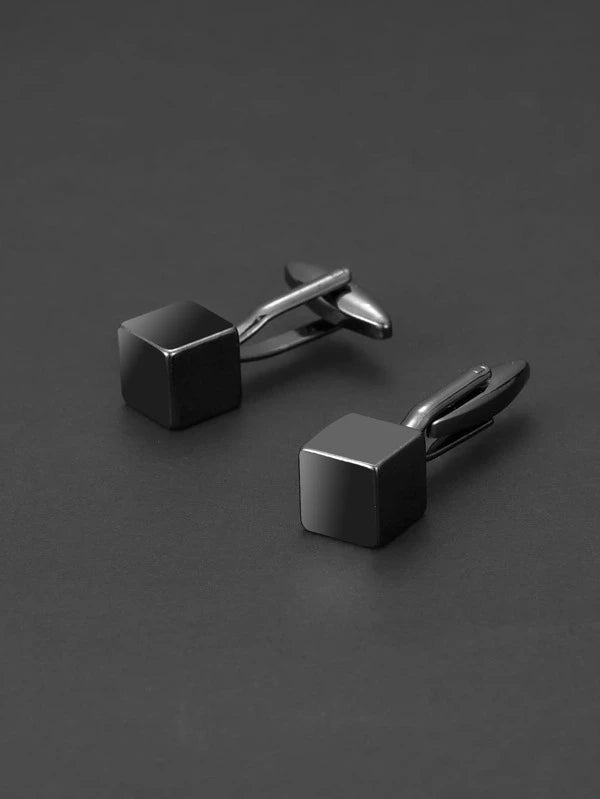 Fashionable and Popular Men Cube Design Cufflinks Copper for Jewelry Gift and for a Stylish Look