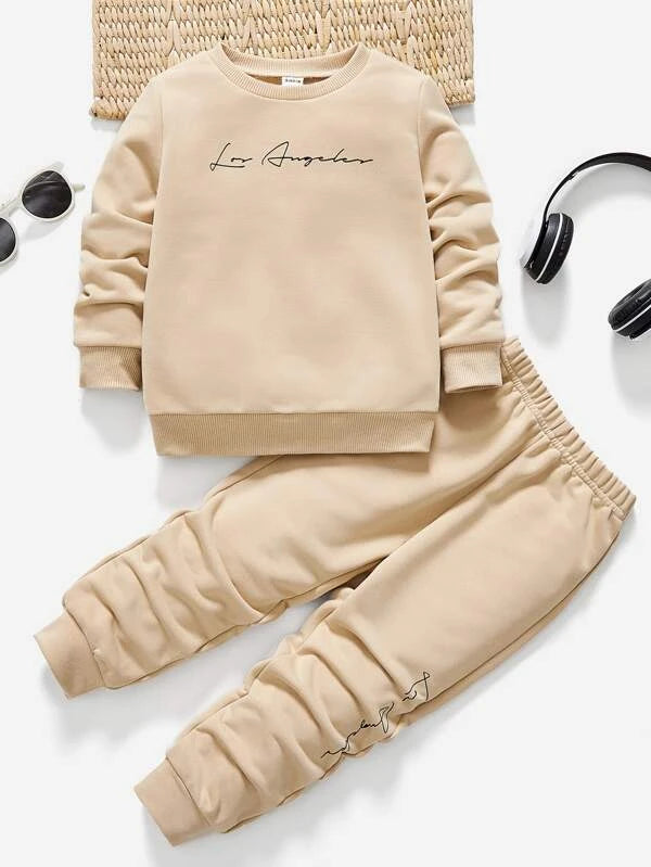 Toddler Boys Letter Graphic Pullover & Sweatpants