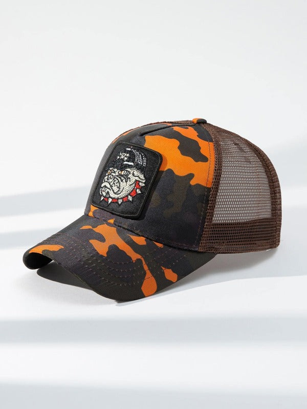 Men Cartoon Embroidered Trucker Hat