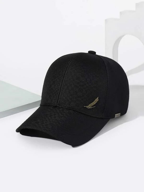 Men Wheat Ear Decor Baseball Cap