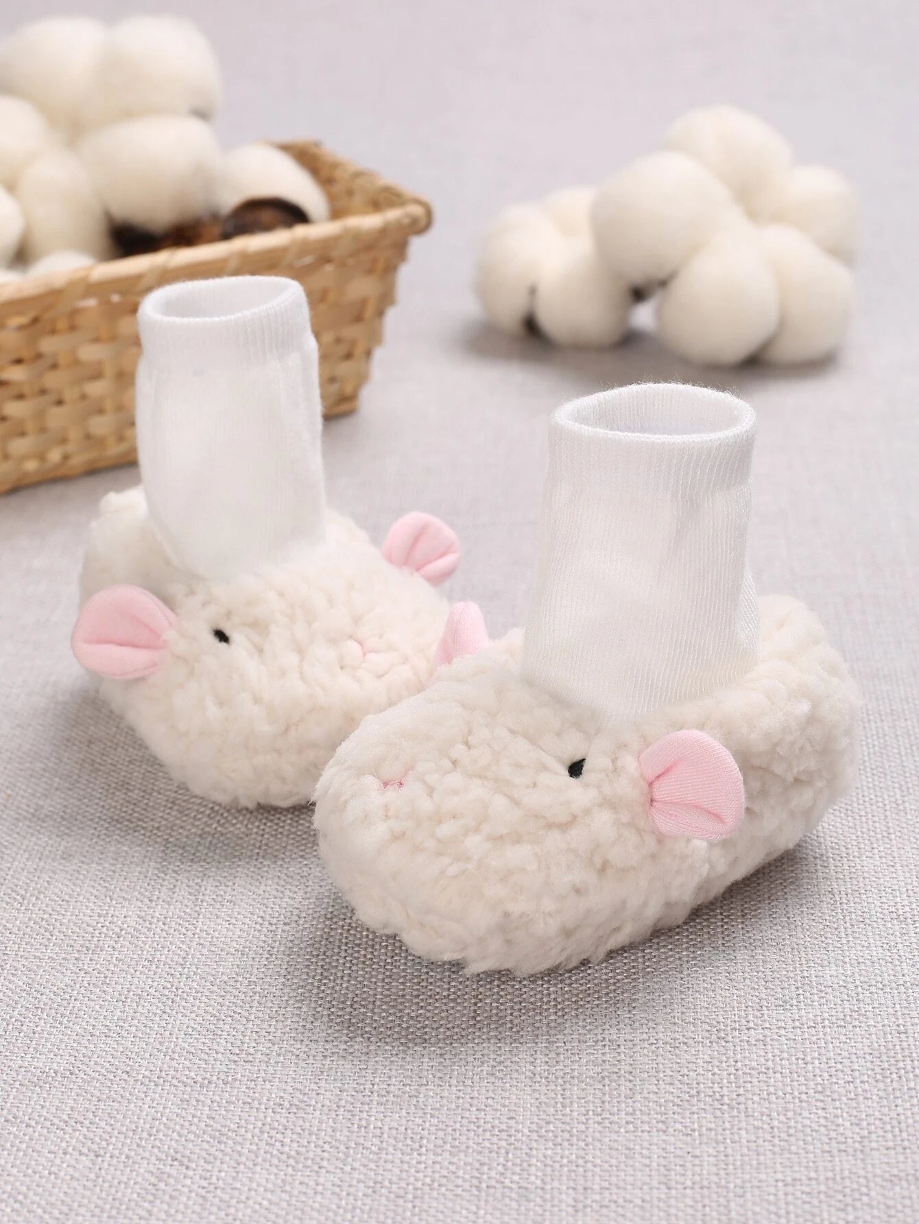 Baby Cartoon Animal Design Fuzzy Sock Boots