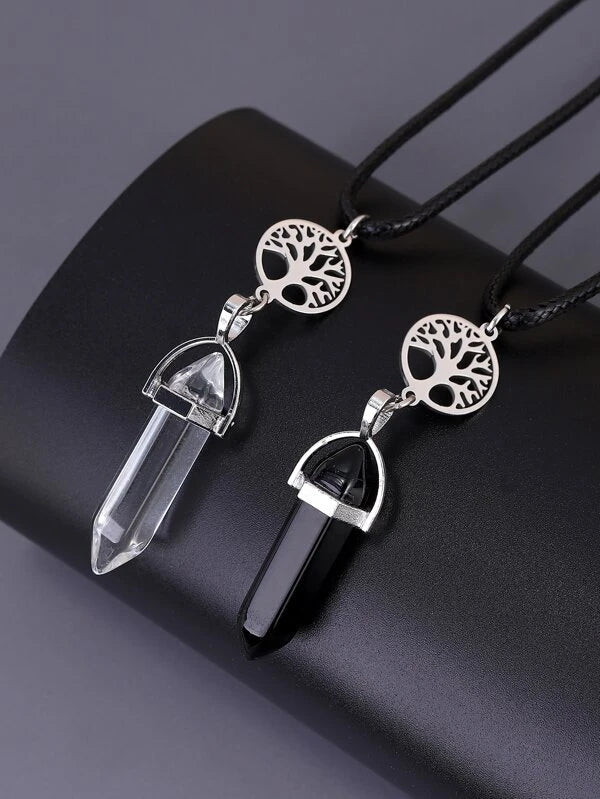 2pcs Men Geometric Charm Necklace