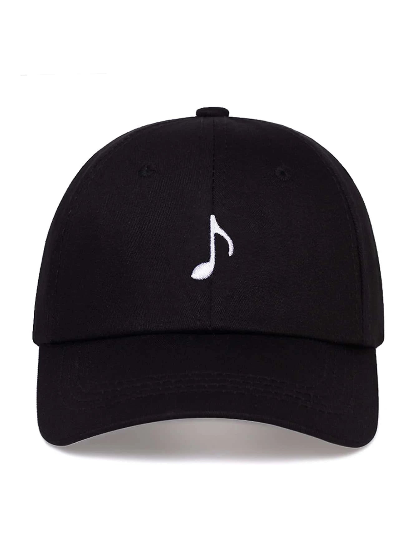 Men Music Note Embroidered Baseball Cap