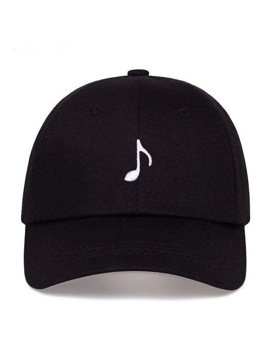 Men Music Note Embroidered Baseball Cap