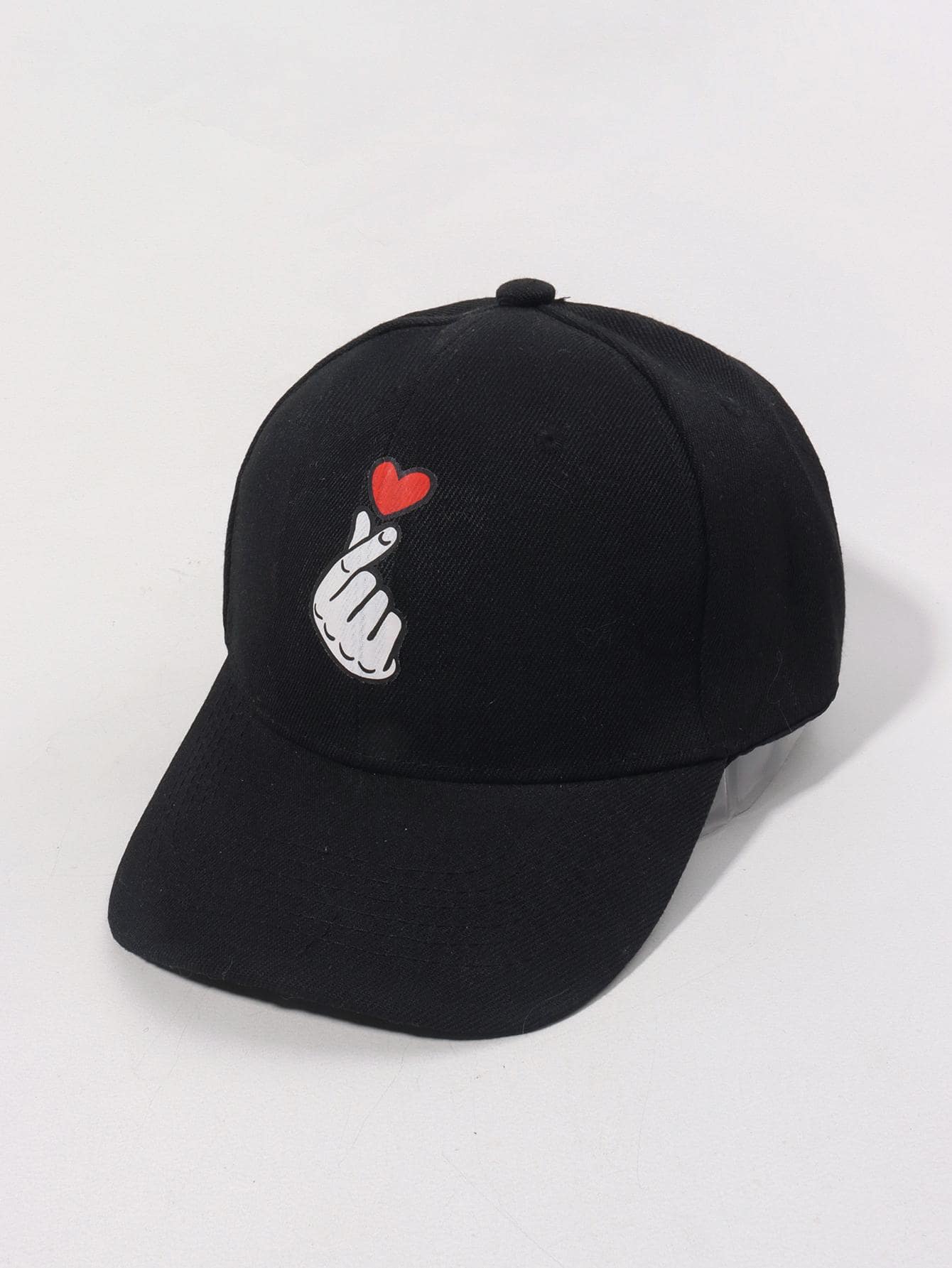 1pc Men Heart & Gesture Pattern Adjustable Casual Baseball Cap For Outdoor