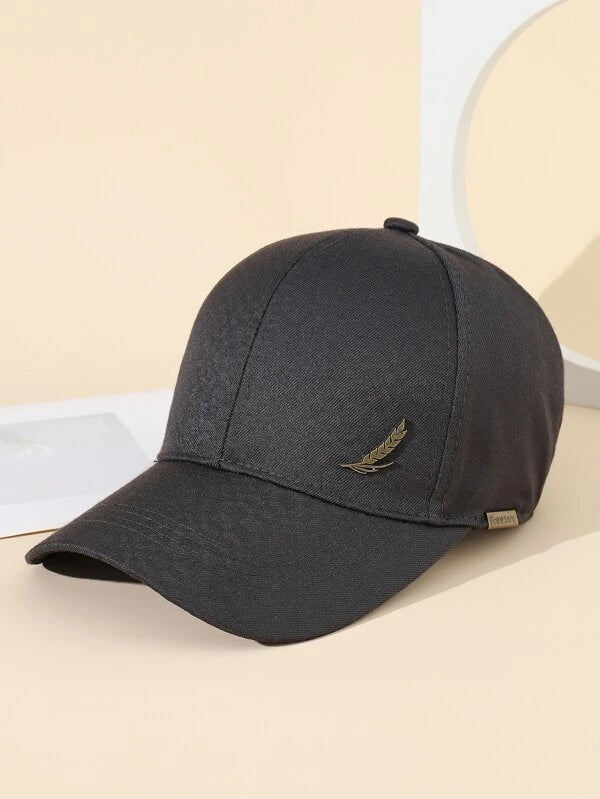 Men Wheat Ear Decor Baseball Cap