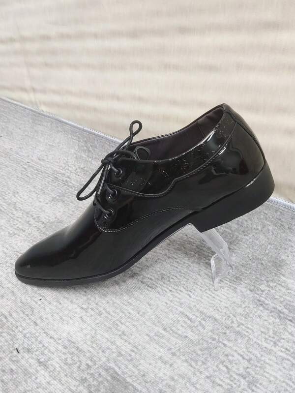 Men Minimalist Lace Up Front Oxford Shoes, Business Office Dress Shoes