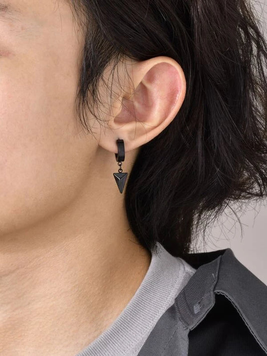 1pc Men Triangle Decor Drop Earring