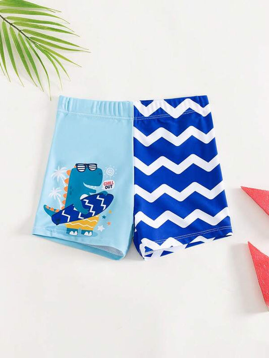 Toddler Boys Cartoon Graphic Swim Shorts