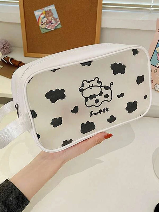 Cow Graphic PVC Makeup Bag Cute