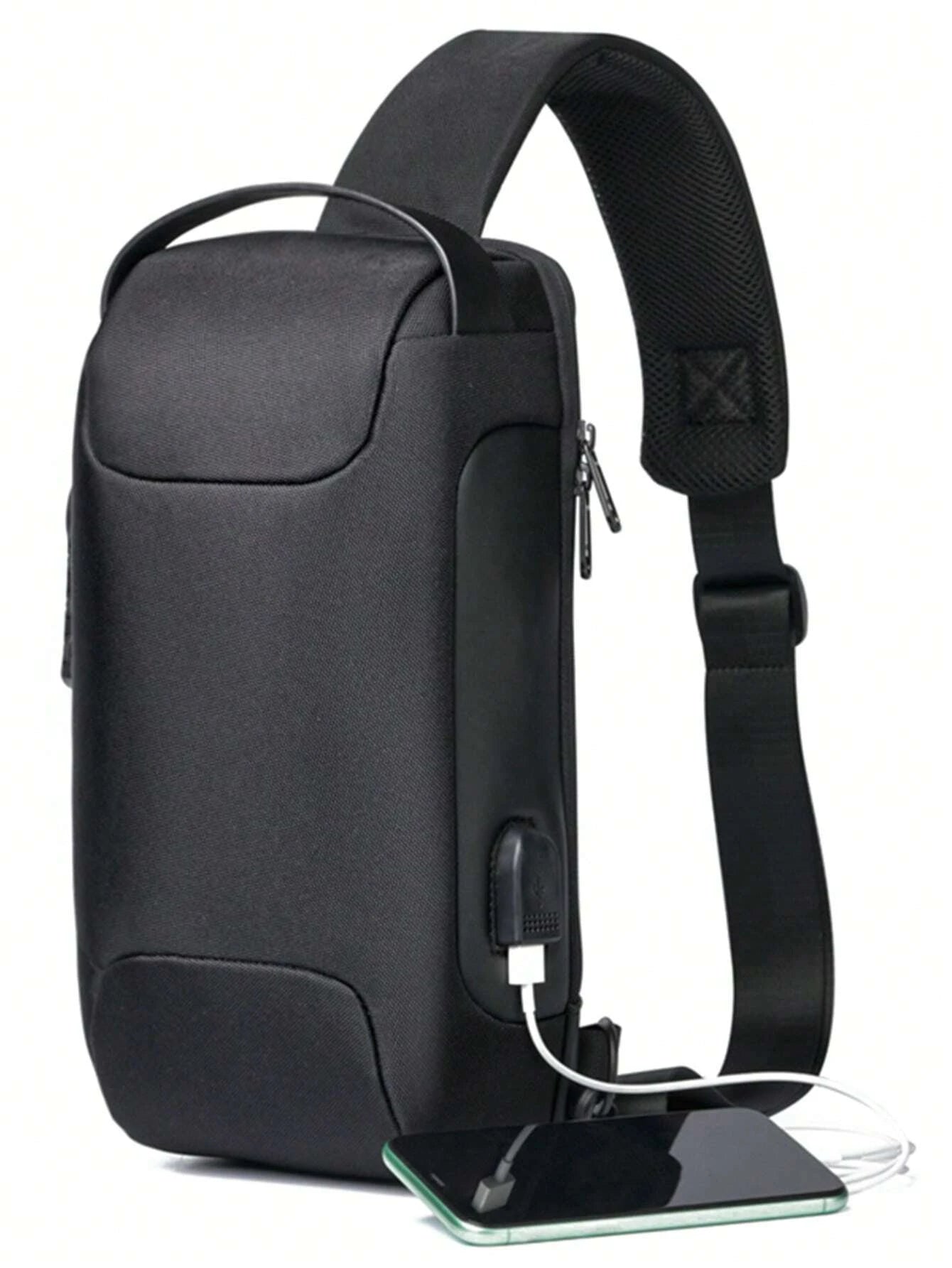 New High Quality Upgrade Bolsas Masculina Men's Waterproof USB Oxford Crossbody Bag Anti-Theft Shoulder Bag