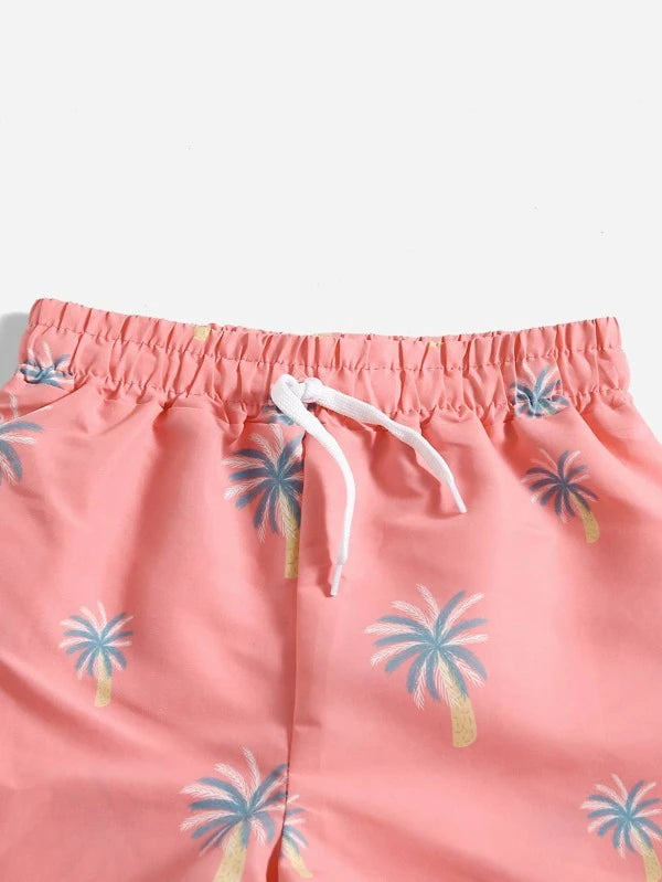 Toddler Boys Coconut Tree Print Swim Shorts