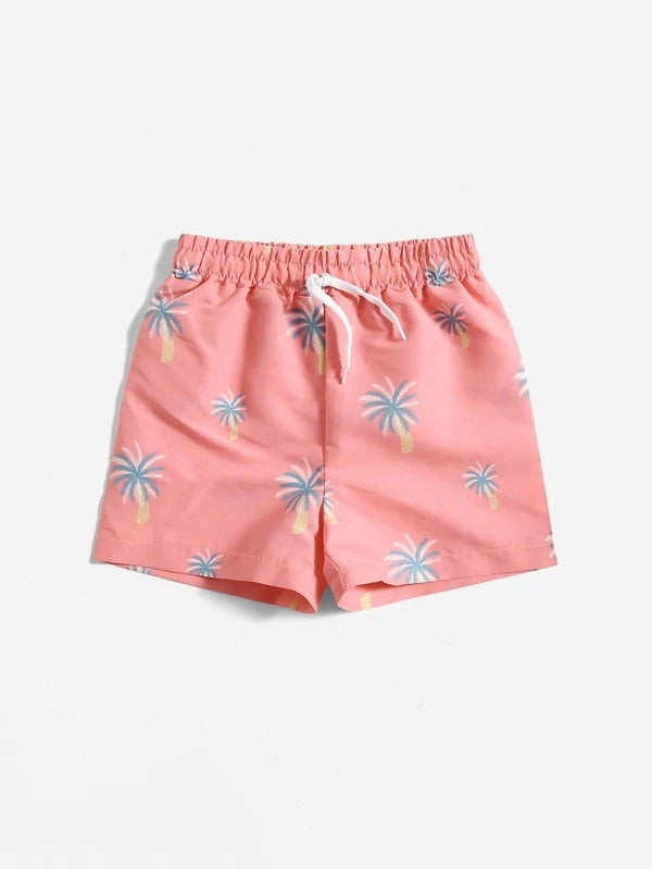 Toddler Boys Coconut Tree Print Swim Shorts