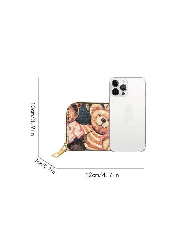 Korean Style Short Wallet Fashionable Bear Coin Purse