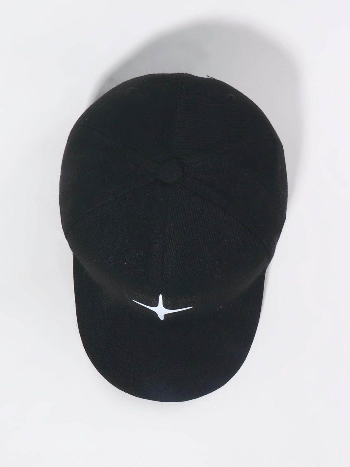 1pc Men Four-pointed Star Pattern Adjustable Casual Baseball Cap For Outdoor