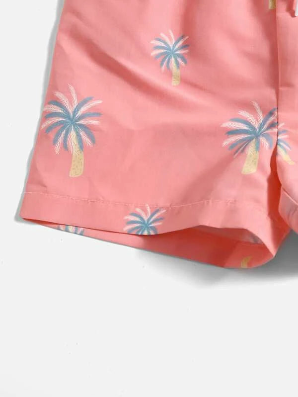 Toddler Boys Coconut Tree Print Swim Shorts