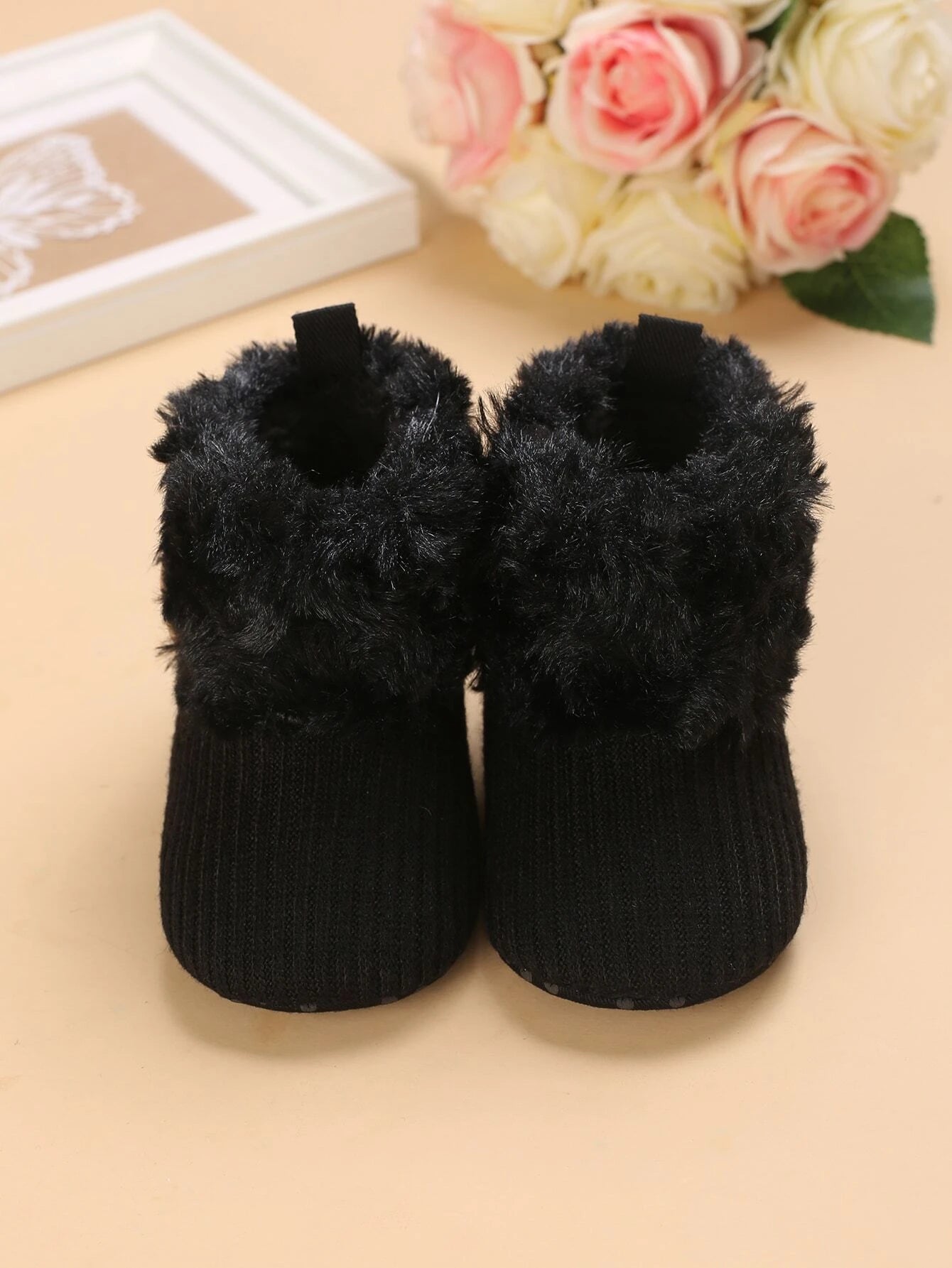 Baby Button Decor Teddy Lined Snow Boots