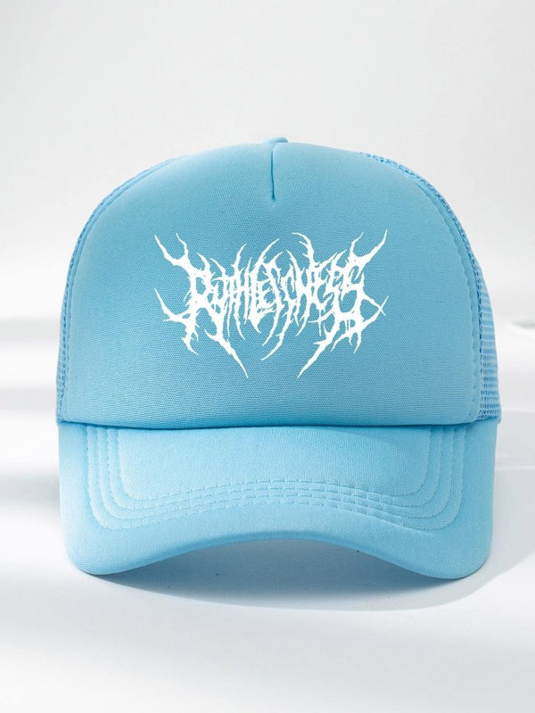 Men Thorn Print Trucker Hat Outdoor Baseball Cap