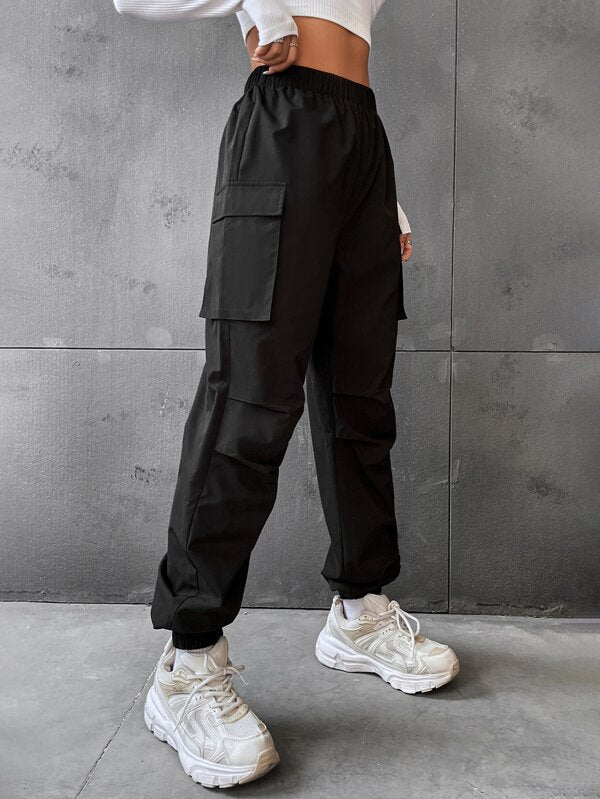 SHEIN Coolane Flap Pocket Side Cargo Pants