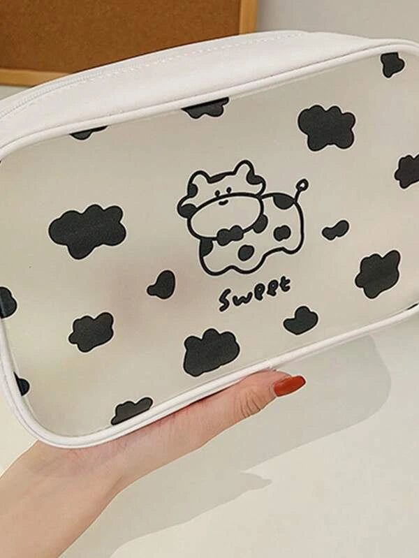 Cow Graphic PVC Makeup Bag Cute