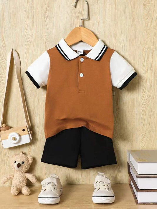 Baby Colorblock Polo Shirt & Shorts