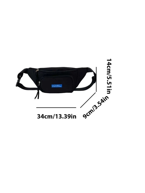 A simple and lightweight outdoor sports crossbody bag made of high-density nylon waterproof fabric for men's fashionable and versatile chest bag