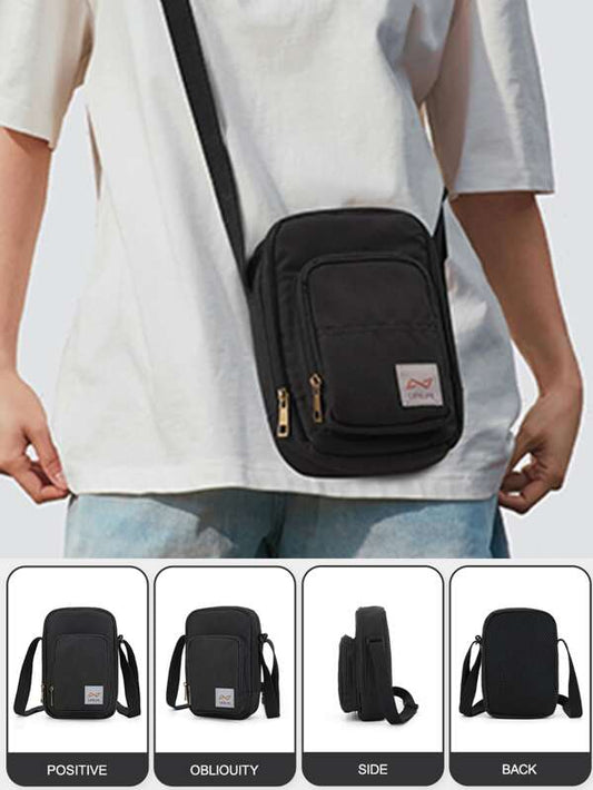 Small satchel men's shoulder bag casual crossbody bag men's small satchel men's sports small backpack mobile phone bag