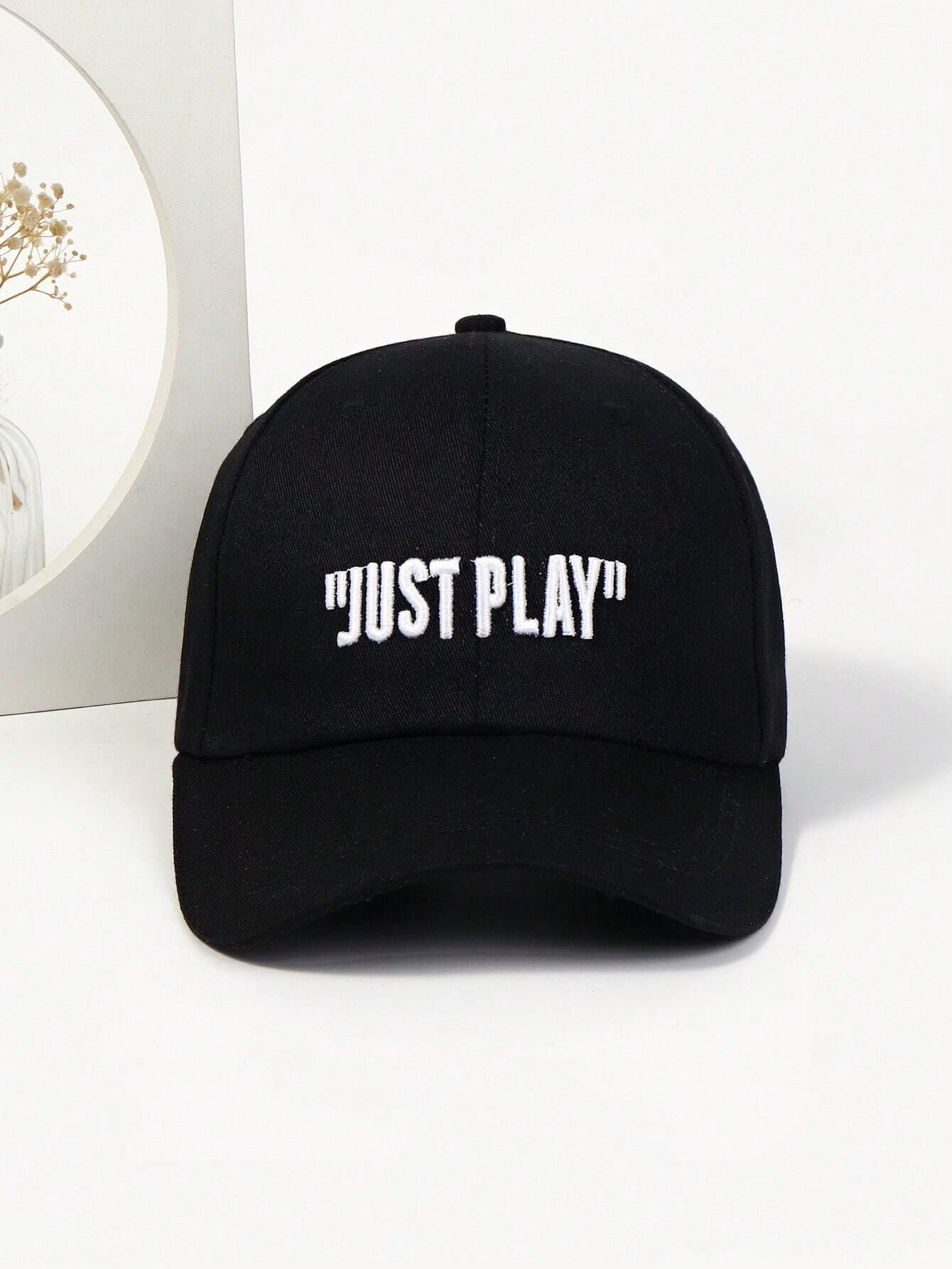 1pc Men Slogan Embroidered Casual Baseball Cap For Daily Life