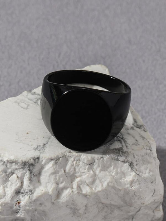 Men Round Decor Ring