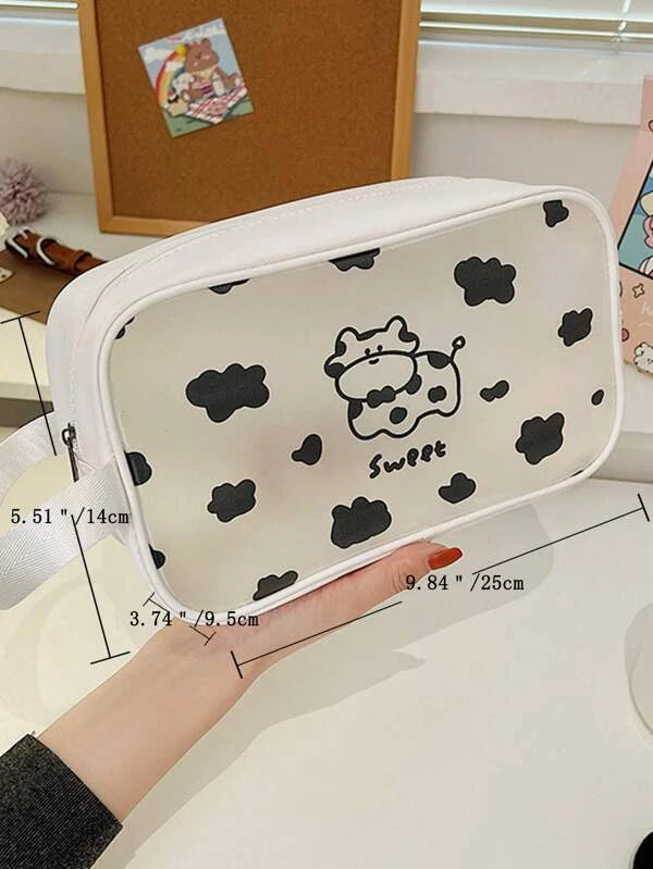 Cow Graphic PVC Makeup Bag Cute