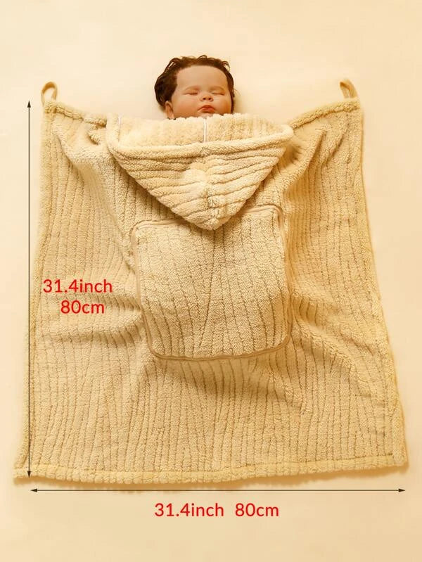 1pc Baby Plush Swaddling Blanket