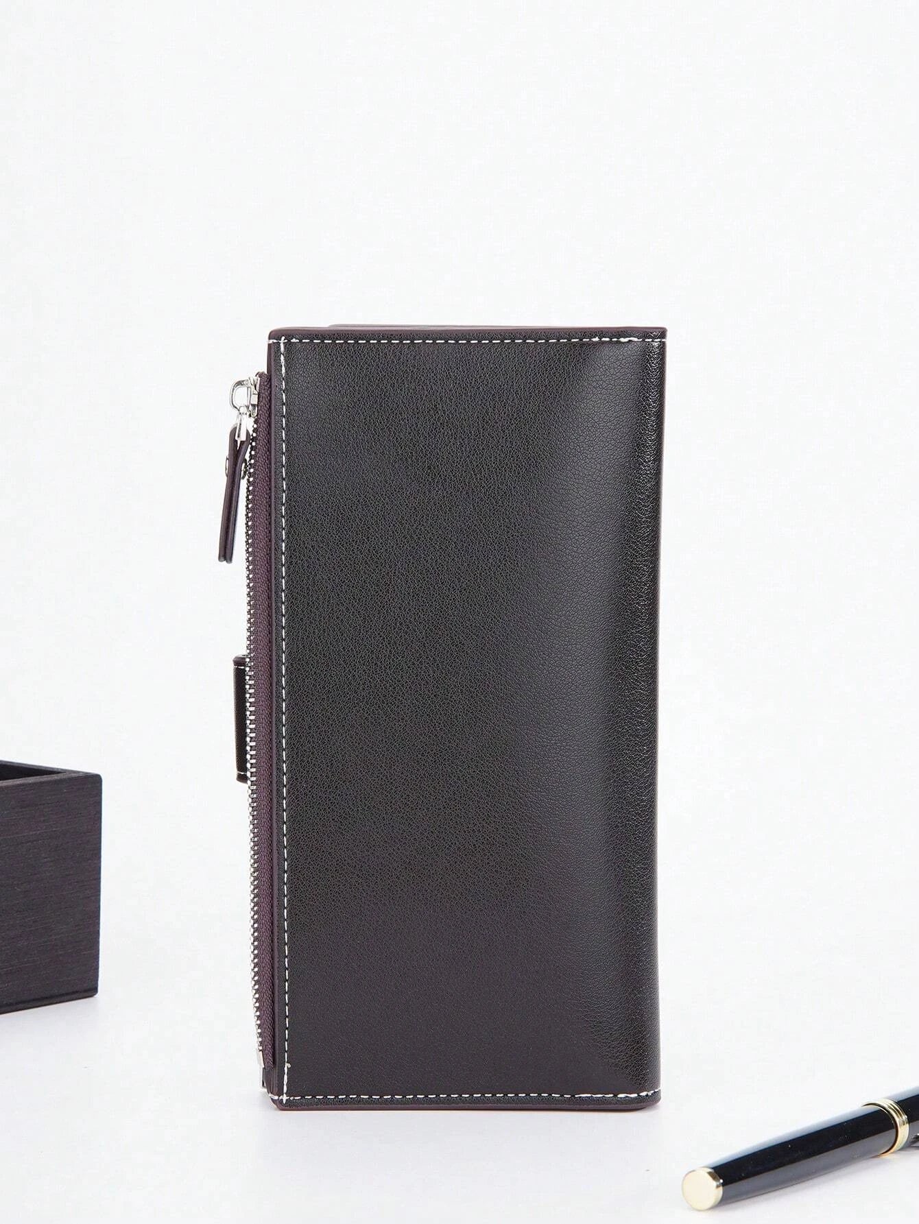 Letter Graphic Long Wallet Snap Button For Business