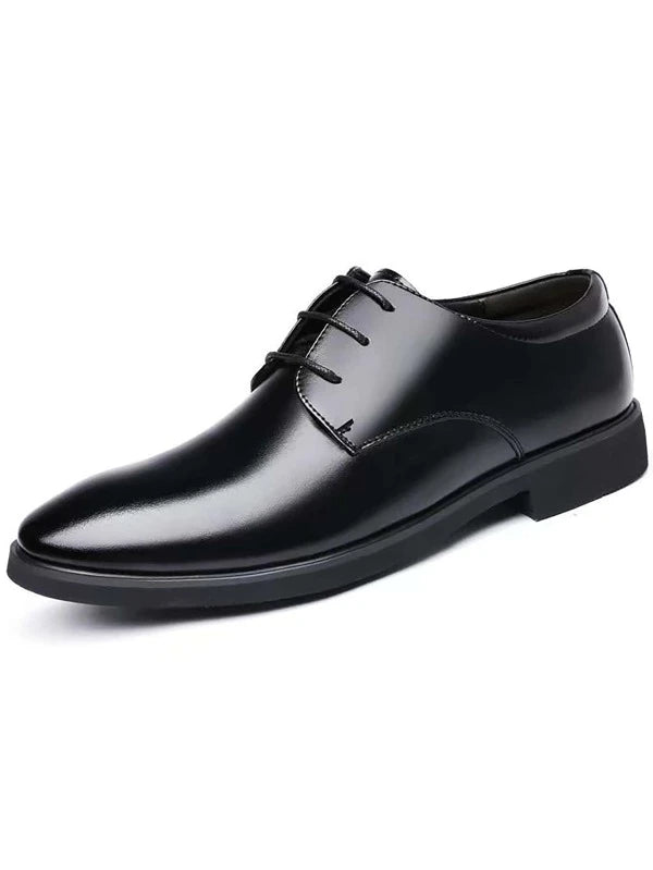 Men Lace Up Derby Shoes, Business Office Black Dress Shoes