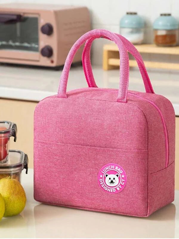 Women Kids Insulated Thermal Lunch Bag Handbag Box Canvas Bag Organizer Food Picnic Packet Lunch Tote Bag Insulated Lunch Box Bag For School Work For Picnic Travel Outdoors For Women Girl