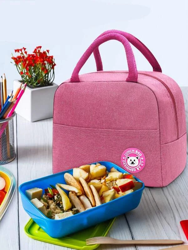 Women Kids Insulated Thermal Lunch Bag Handbag Box Canvas Bag Organizer Food Picnic Packet Lunch Tote Bag Insulated Lunch Box Bag For School Work For Picnic Travel Outdoors For Women Girl