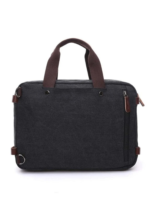 Vintage Men Canvas Bag Briefcase Travel Suitcase Messenger Shoulder Tote Handbag Large Casual Business Laptop Pocket