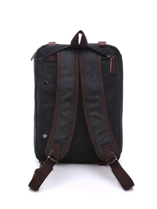 Vintage Men Canvas Bag Briefcase Travel Suitcase Messenger Shoulder Tote Handbag Large Casual Business Laptop Pocket