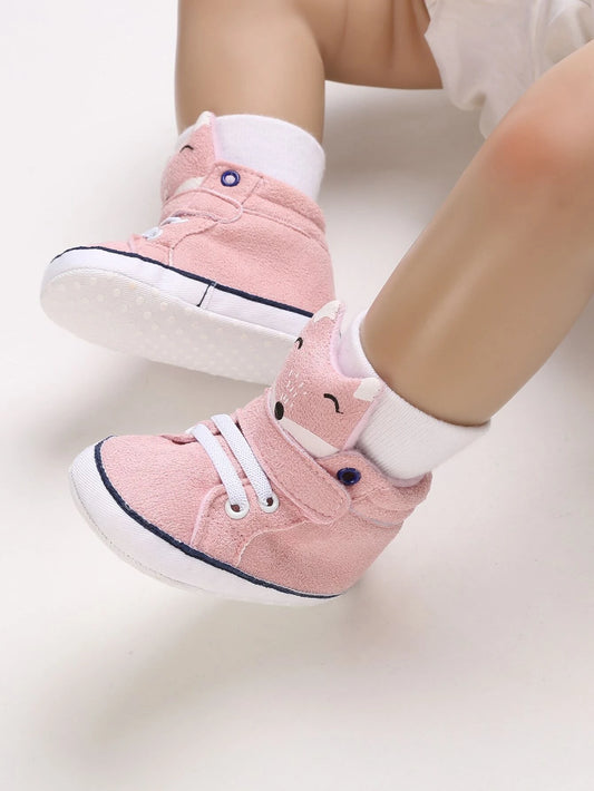 Baby Cartoon Design Hook-and-loop Fastener Boots