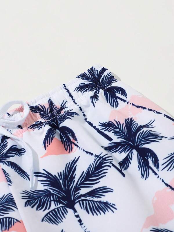 Toddler Boys Tropical Print Swim Shorts