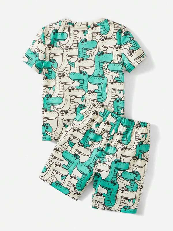 Boys Cartoon Graphic Snug Fit PJ Set