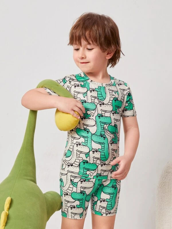 Boys Cartoon Graphic Snug Fit PJ Set